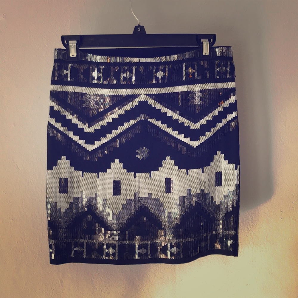 Express sequin mini skirt
